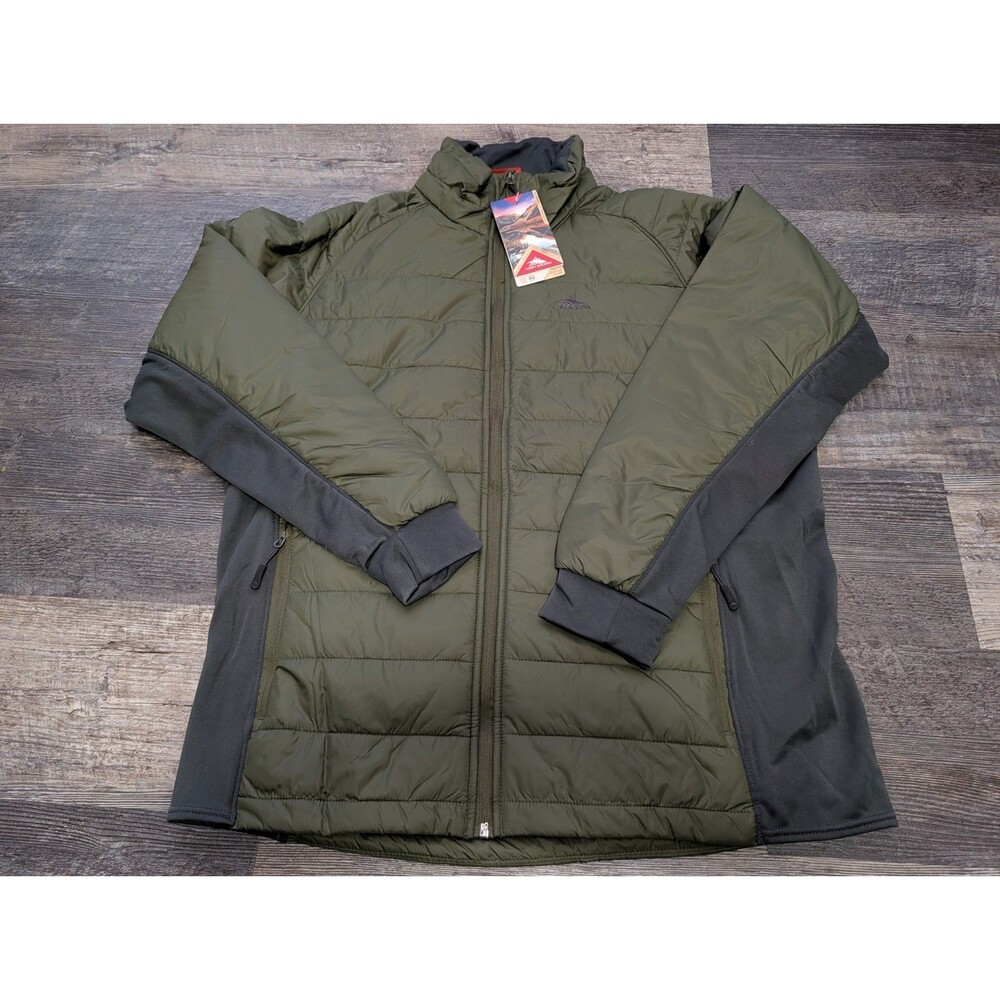 High Sierra Molo Men’s Hybrid Jacket XL Olive Green Black NWT Full Zip
